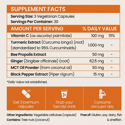 Turmeric Curcumin Capsules (1,000mg)